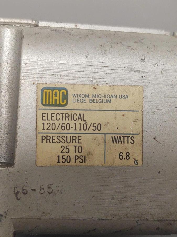 Used 🔥MAC Valves 303G-111D-1 Solenoid Valve 6.8W 120/60-110/50VAC OLD STOCK