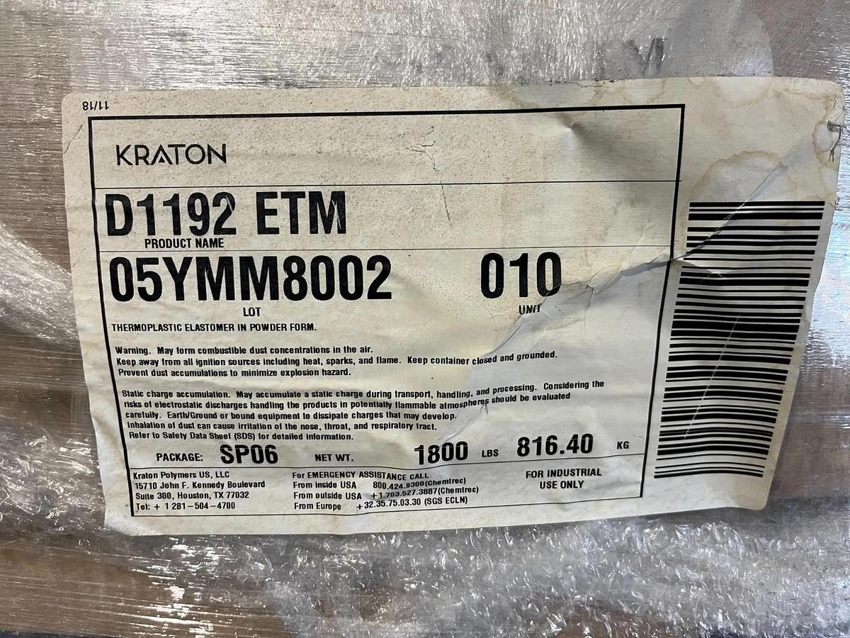 Kraton D1192 ETM Additive Modifier SBS 1 Pallet 1,800 lbs