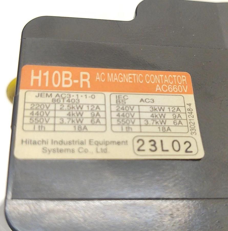 Used Hitachi H10B-R AC 100V Coil Motor Contractor TR12B-2E Thermal Overload Relay CS8