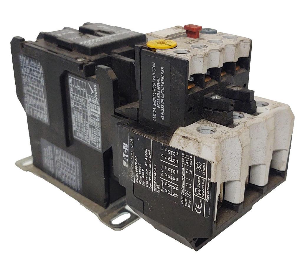 Used 🔥Eaton C25DND330 Contactor with Overloads 440-480V Coil 30 Amp