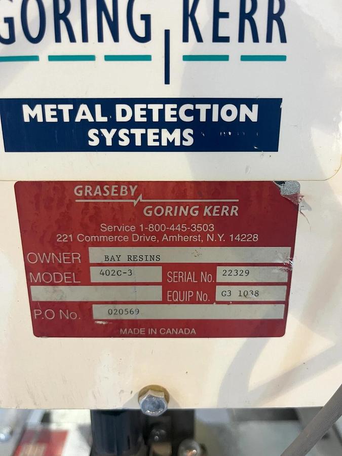 Used Graseby Goring Kerr Gravity flow through 3" Metal Detector DSP-2S Drop 402c-3