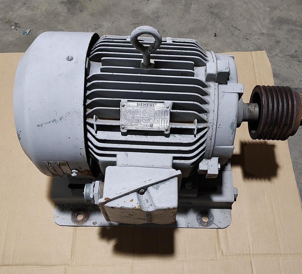 Used SIEMENS 15 HP, 1750 RPM, 230/460 3 PH, 254T Frame 1LA3254-4YK60 TESTED