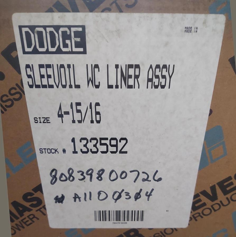🔥(NEW) DODGE 133592 SLEEVOIL BEARING HOUSING 4-15/16" BORE