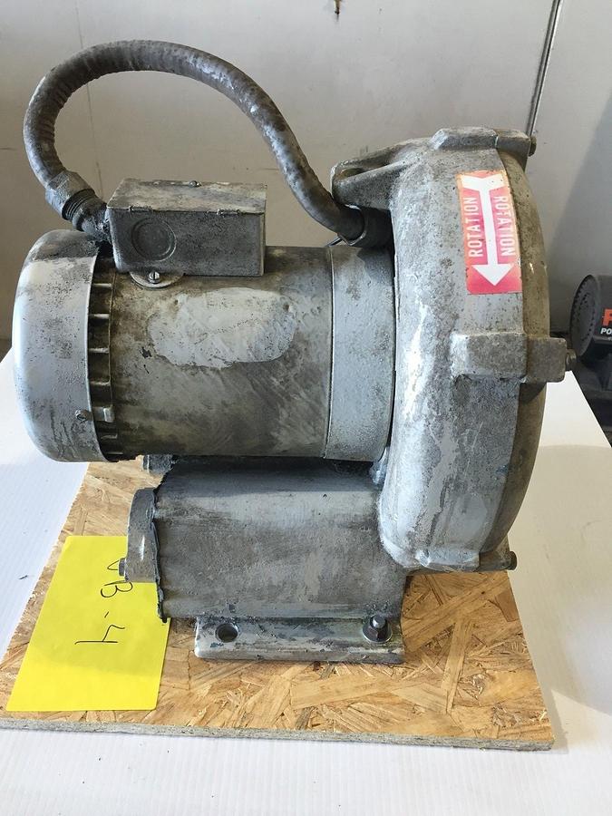Used EG&G Rotron Vortex blower 1.5 HP Regenerative 460 V 1 1/2 NPT