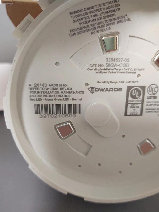 🔥(QTY 4) NEW EDWARDS EST SIGA-OSD-IN INTELLIGENT OPTICAL SMOKE DETECTOR