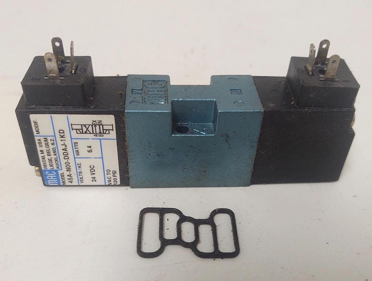 Used 🔥 MAC 45A-N00-DDAJ-1KD SOLENOID VALVE 24VDC 5.4W 120PSI