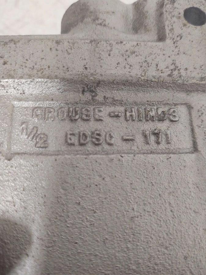 🔥(NOS) CAST IRON CROUSE-HINDS EDSC171 EXPLOSION-PROOF SINGLE GANG BODY 1/2"