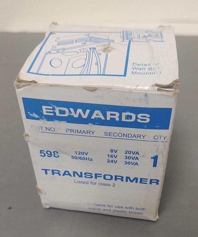🔥EDWARDS SIGNALING TRANSFORMER 598 24V (NEW)