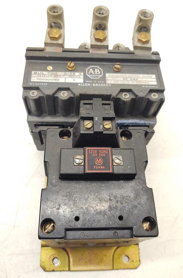 Used 🔥 (TESTED) Allen-Bradley 702-DOD93 Series K Size 3 Motor Starter 120v Coil