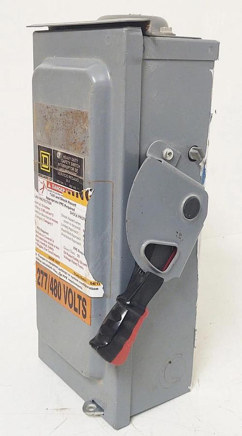 Used 🔥 SQUARE D FUSED HEAVY DUTY SAFETY SWITCH H361RB SER F05 30A  600V