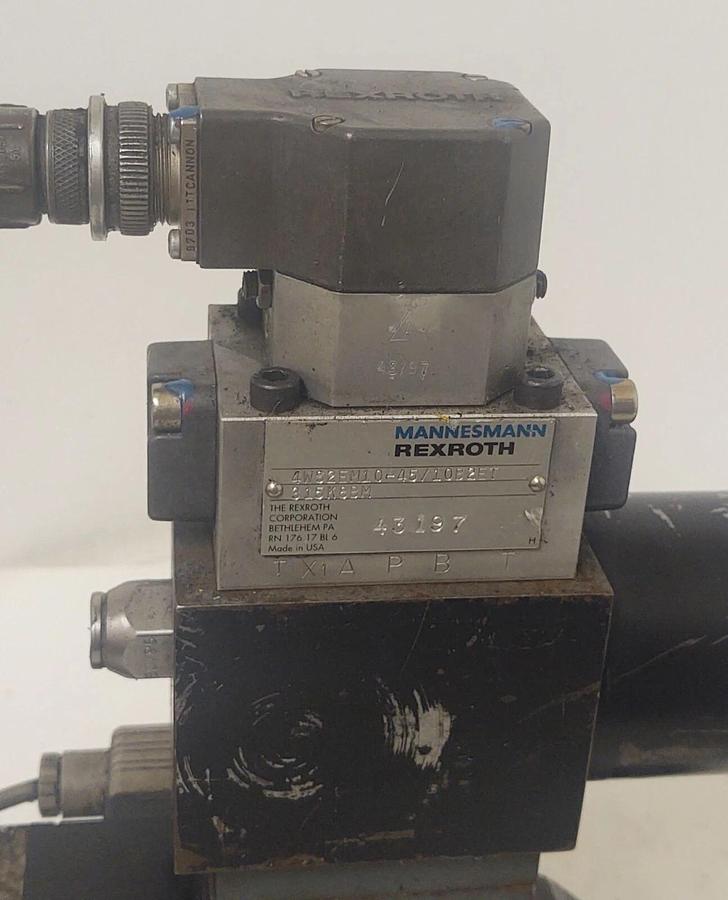 Used 🔥Rexroth 4WS2EM10-45/10B2ET Directional Control Servo Valve Assembly