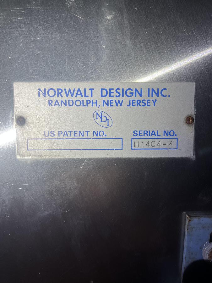 Used Norwalt Design Inc Hopper Feeder Incline Cleated Conveyor