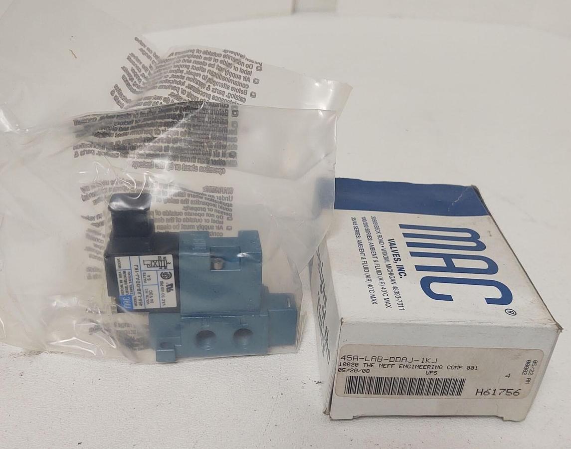 🔥NEW IN BOX MAC PNEUMATIC VALVE MAC 45A-LAB-DDAJ-1KJ 24V COIL