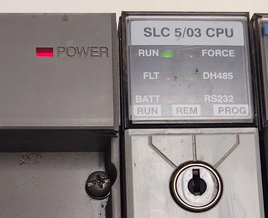 Used PLC Allen-Bradley SLC500 1746-A7 Rack 7 Slots Power Supply And 4 I/O Cards TEST