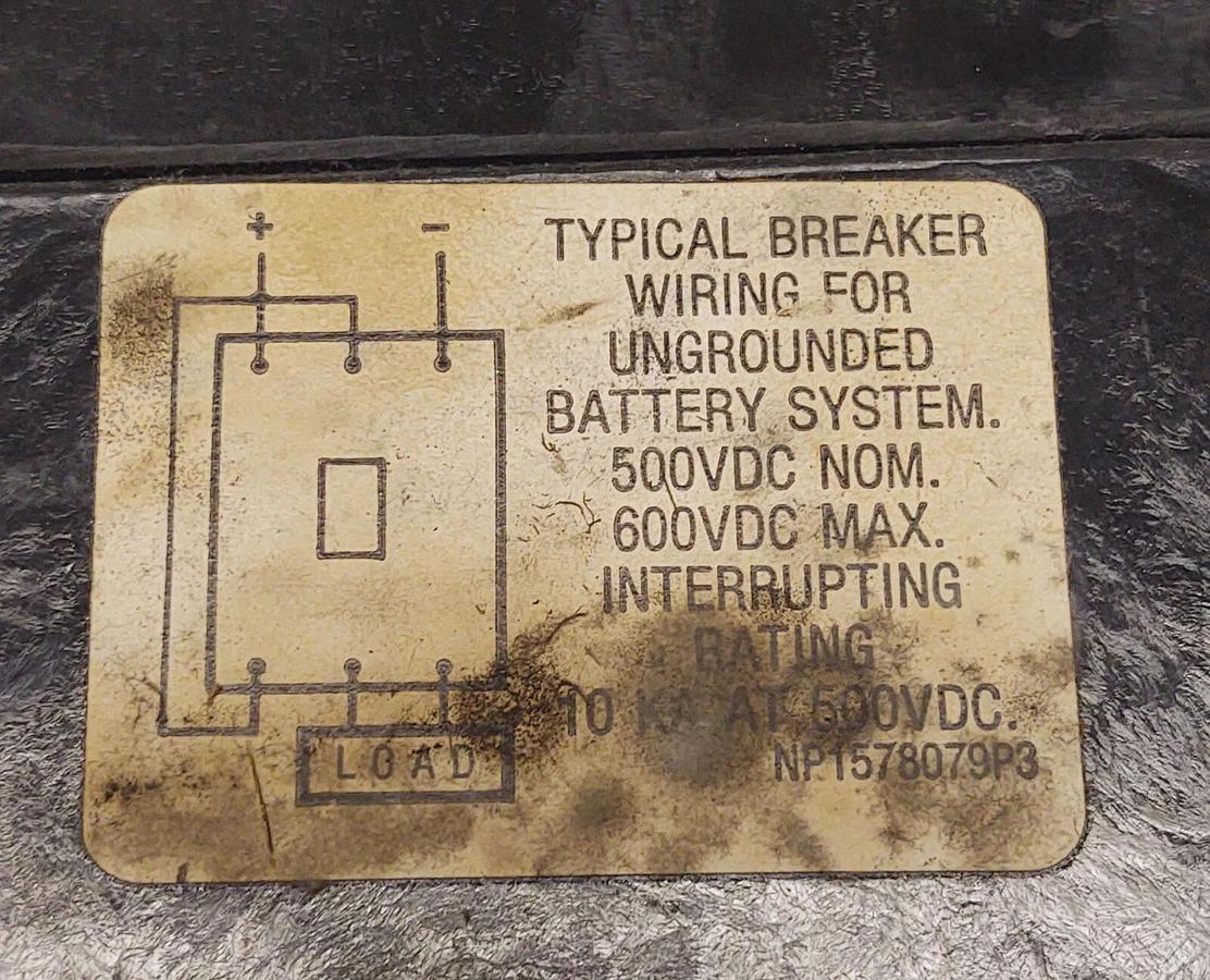 Used General Electric GE TED136100 3 pole 3PH 100A circuit breaker 600v Disconnect