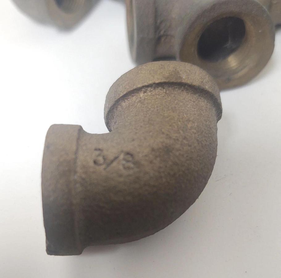 🔥(QTY 7) Brass 3/8''-Inch Elbow 90° Degrees FNPT LEE USA