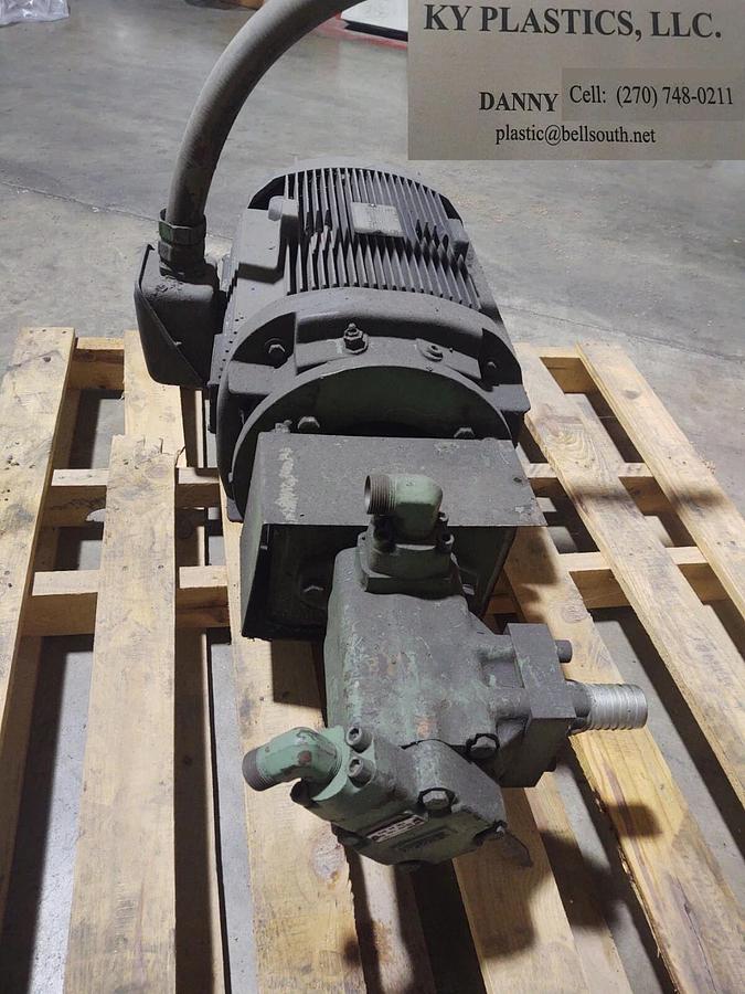 Used 🔥 VAN DORN 15 HP 200V AC Motor 5K286JL341V With Vickers 2523V Pump