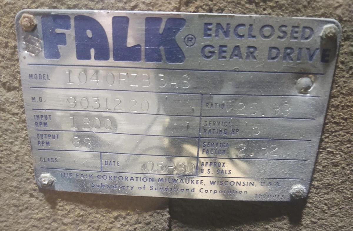 🔥 NEW FALK ENCLOSED GEAR DRIVE SPEED REDUCER 25.99 RATIO 1040FZB3AS, 5HP