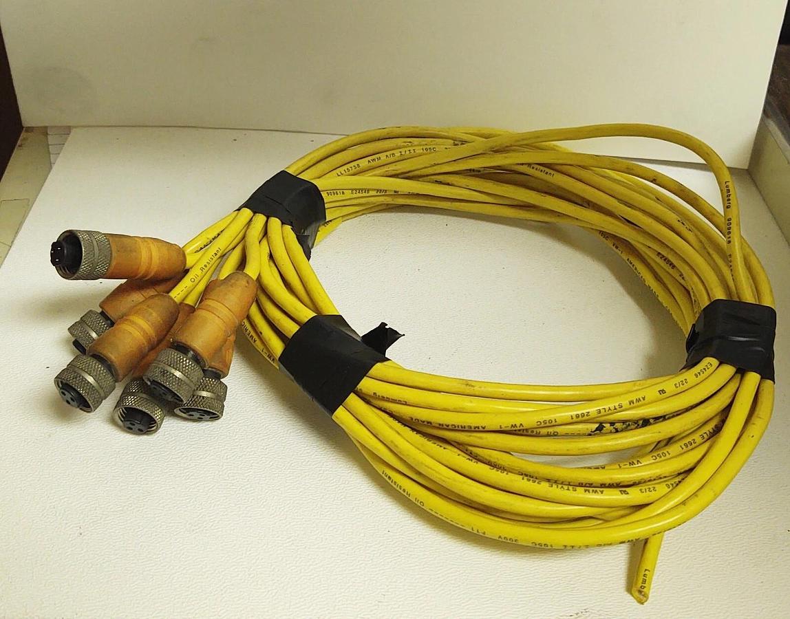 Used (LOT 6) Efector Inductive Proximity Sensor Cables 3 Prong IFA2002-ABOW/SL/LS-100