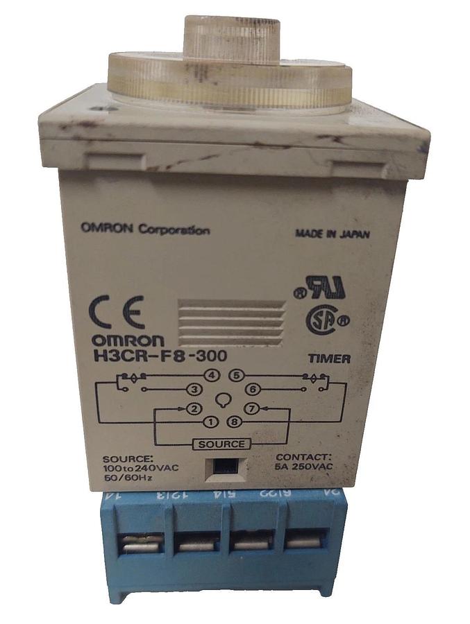 Used 🔥Omron H3CR-F8-300 timer relay H3CRF8300 with Socket Base