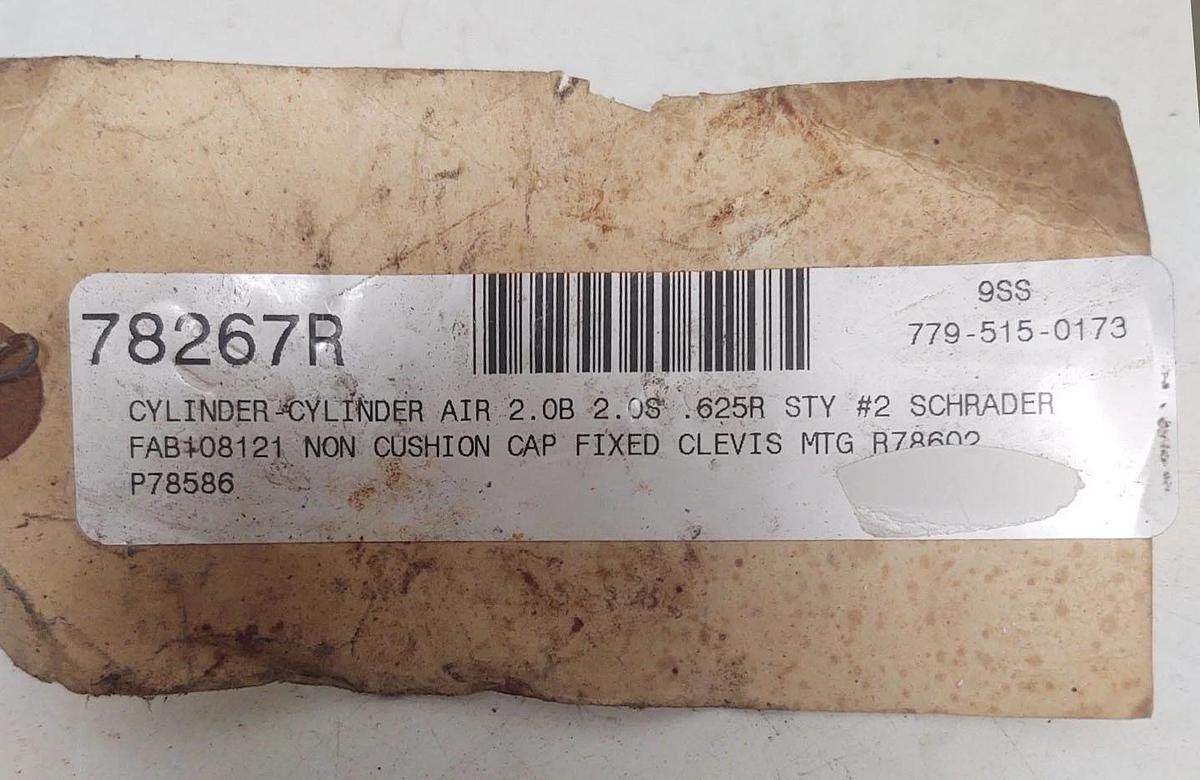 🔥(NOS) Schrader Bellows FAB108121 2.0" Stroke Fixed Clevis 5/8" Rod, 250PSI