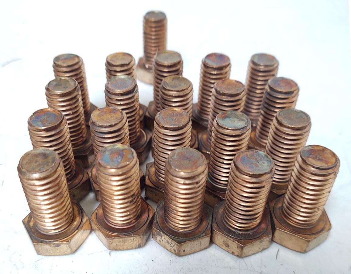 🔥 (21 PCS) Bronze External Hex Drive Bolt 1/2"-13 X 1" L UNC Fully Threaded
