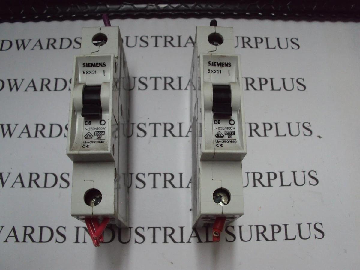 Used 2 Siemens 5SX21 Circuit Breaker 5SX2 230/400V
