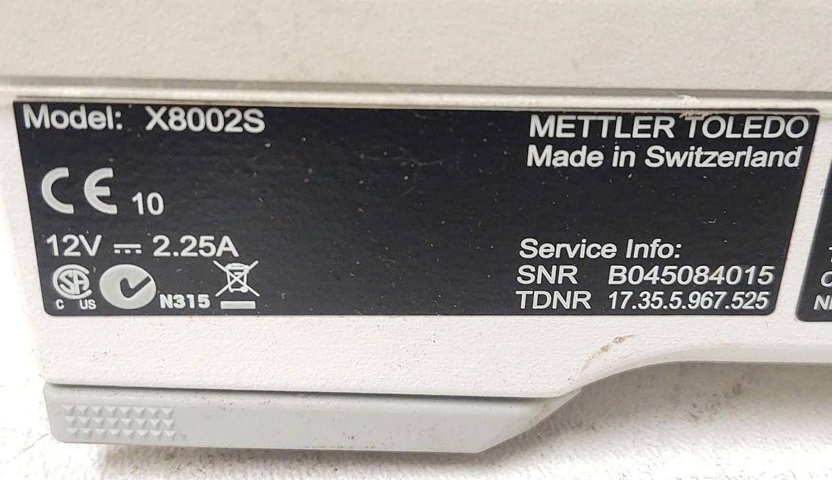 Used 🔥#2 Mettler Toledo X8002S Precision Balance Scale 8100g x 0.1g - No Head Unit
