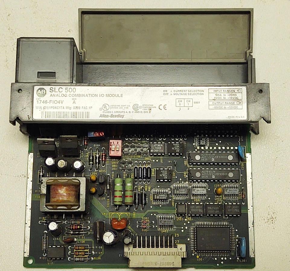 Used 1746-FIO4V  Allen Bradley SLC 500 Analog Combo Module 1746FIO4V 1746-F1O4V