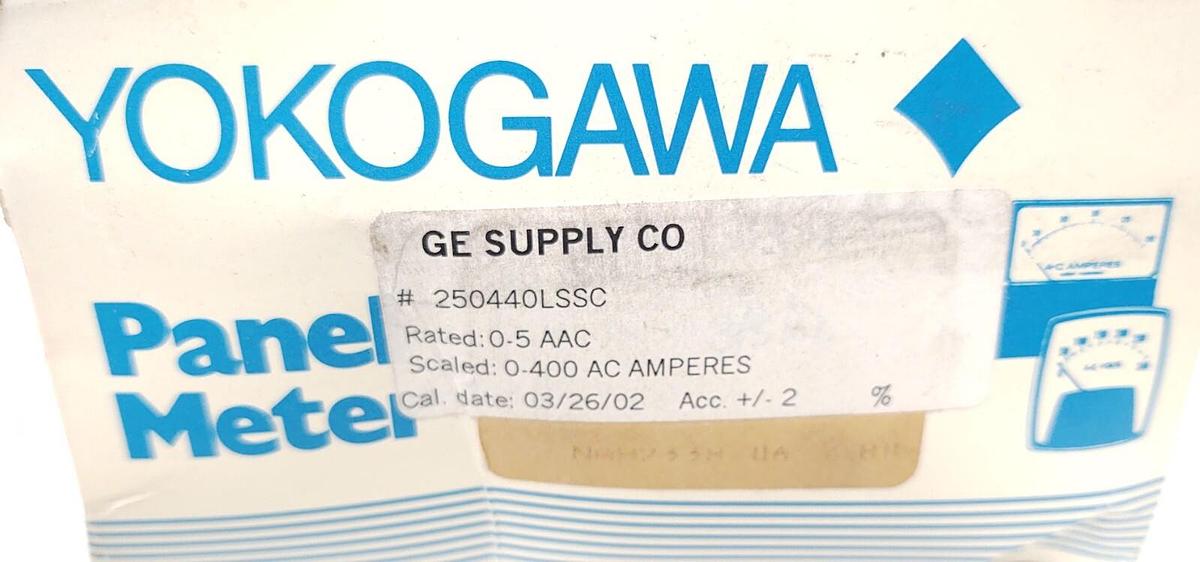 🔥 NIB YOKOGAWA AC AMPERES 250440LSSC 0-400A 250 4.5" AMP PANEL METER CALIBRATED