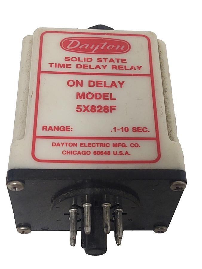 Used 🔥Dayton 5X828F Solid State Time Delay Relay, .1-10 Sec