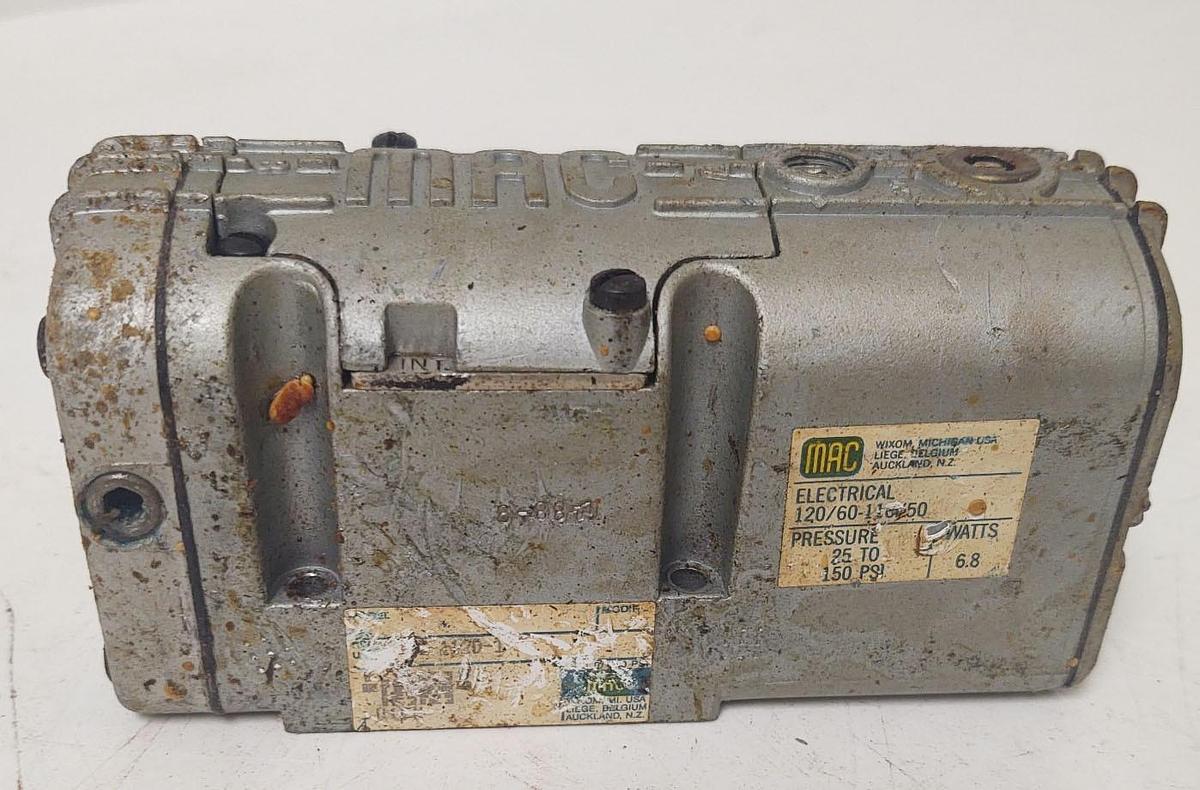 Used 🔥MAC Pneumatic Air 321G-112D-1 25-150PSI Solenoid Valve, 120V