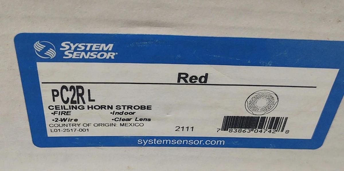 🔥System Sensor PC2RL Ceiling Horn Strobe Red 2-Wire 783863047428