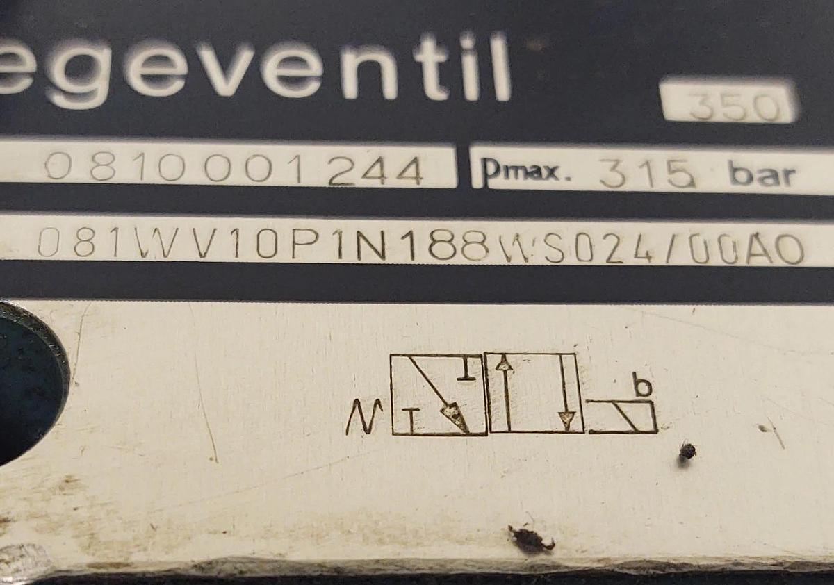 Used đŸ”¥BOSCH Directional Hydraulic Valve 081WV10P1N188WS024 Coil 24V