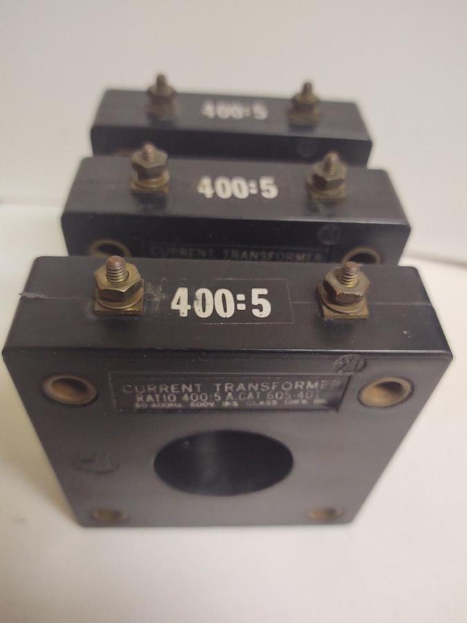 Used (3) Westinghouse / Tyco Electronics 3486C98H04 Current Transformer 400:5 Ratio