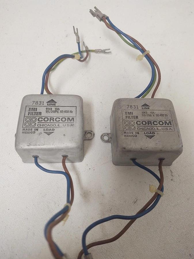 Used 🔥 (LOT 2) 7831 CORCOM EMI LINE FILTERS- MADE IN USA