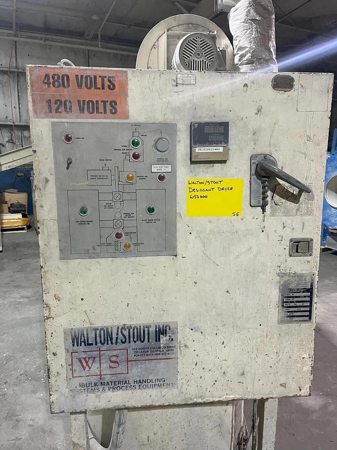 Used Walton Stout Desiccant Twin Bed Plastic Dryer WSD 600