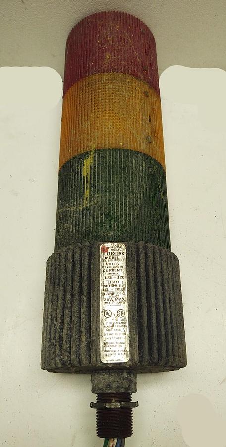 Used Federal Signal LSB-120 Litestak Unit With # Colors Light 120V Red Green Yellow