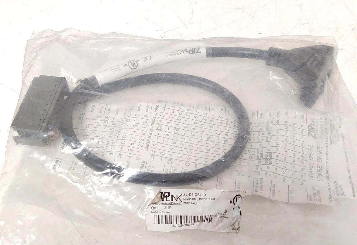 🔥NEW - AUTOMATION DIRECT ZL-D2-CBL19 / ZLD2CBL19 ZIP LINK Cable