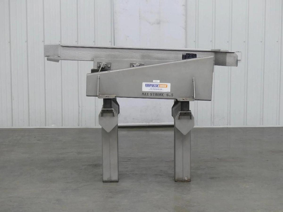 Used 🔥 KEY 60" X 12" STAINLESS STEEL VIBRATORY FLOW CONVEYOR OSCILLATING SHAKER 240V