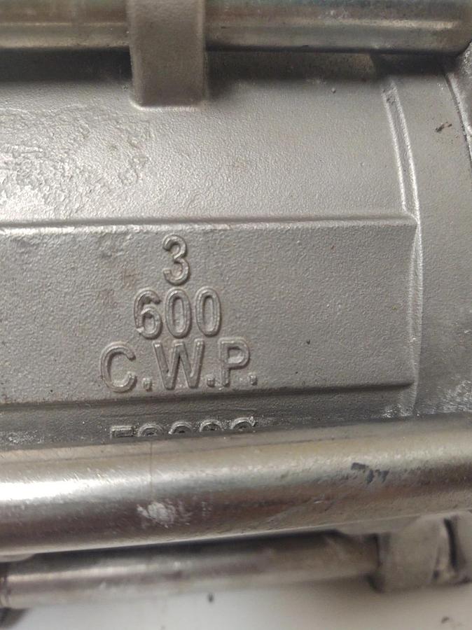 Used 🔥SHARPE 3" STAINLESS 3-PIECE BALL VALVE CF8M WELD SOCKET 600 WOG