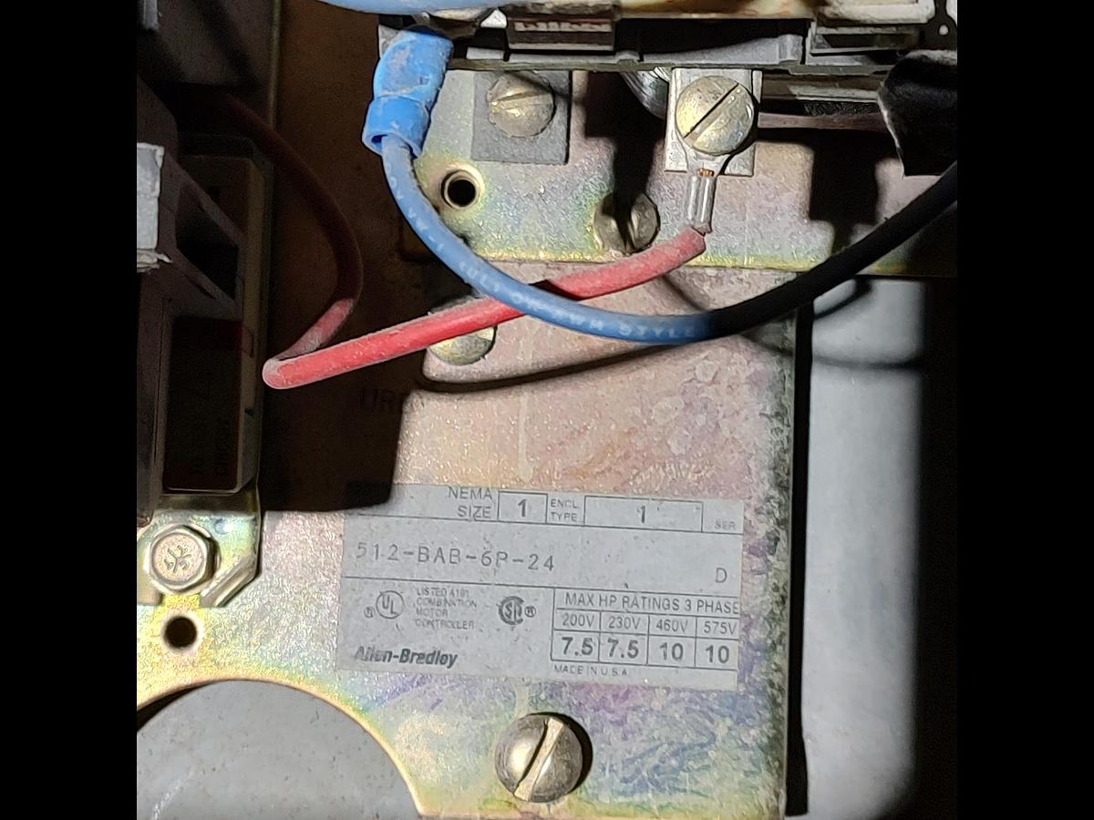 Used Allen Bradley Motor Starter Disconnect Enclosure with Control Transformer 480V