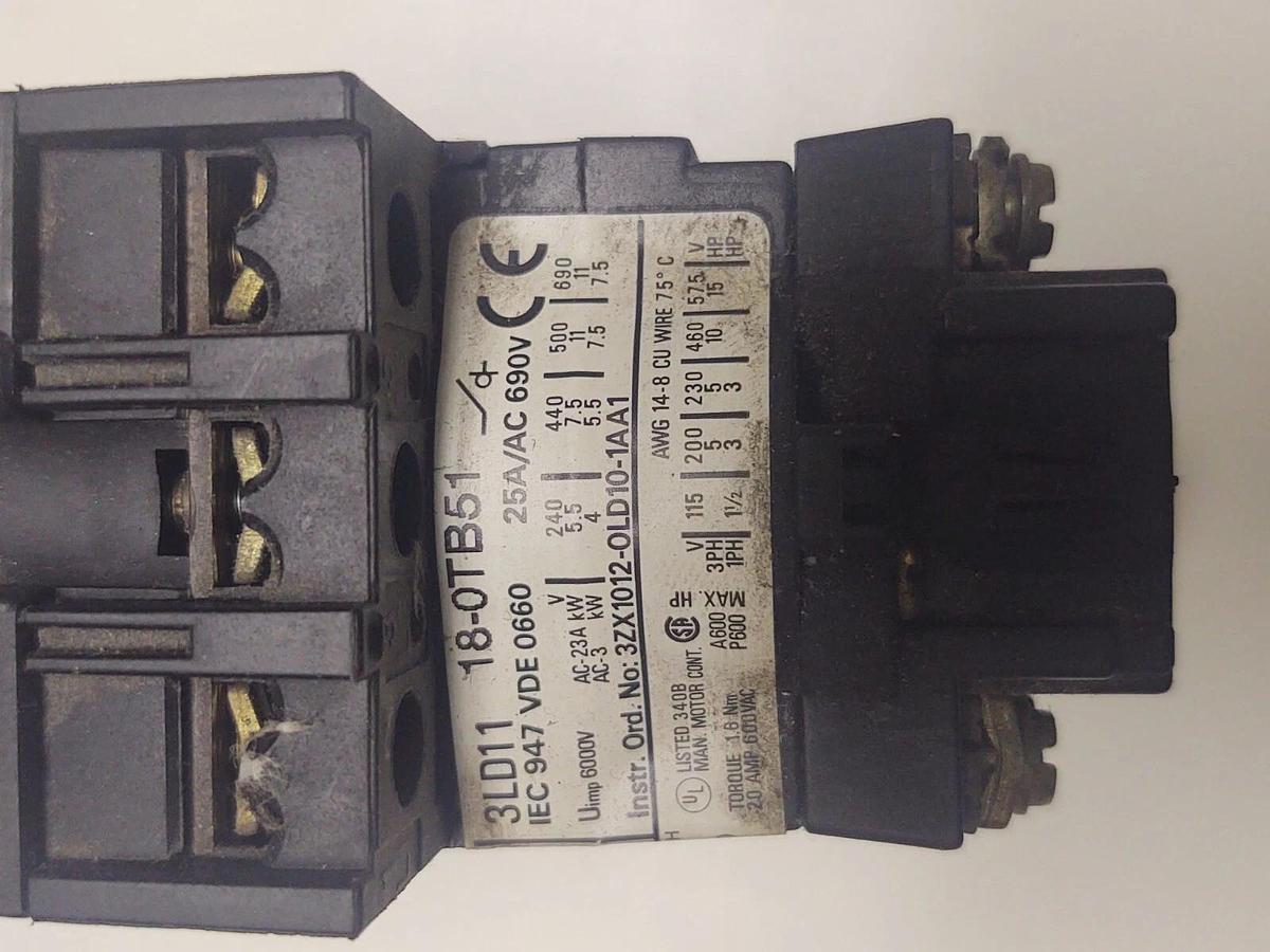 Used SIEMENS 3LD11 18-OTB53 MAIN EMERGENCY DISCONNECT