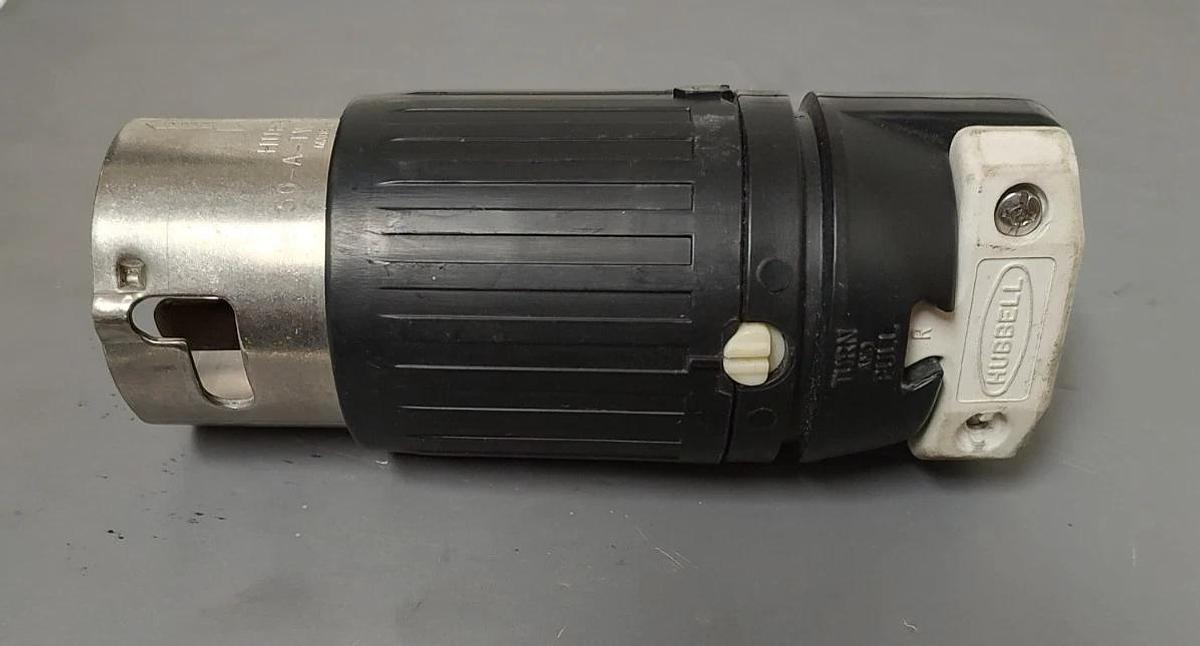 Used 🔥Hubbell Locking Plug, CS8265C, 50 A, 250V AC, Single Phase, 2 Pole