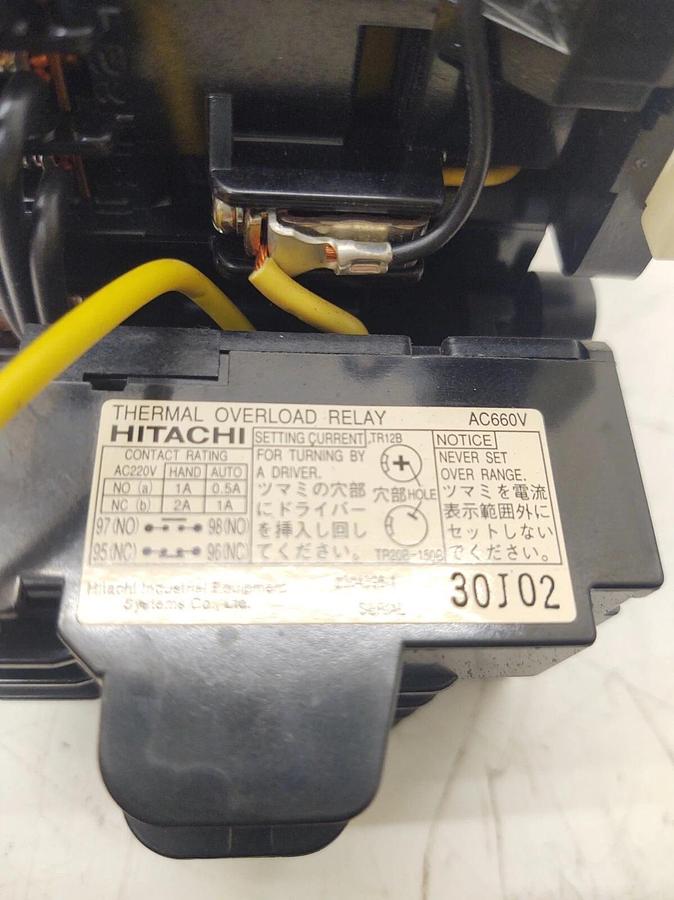 Used Hitachi H10B-R AC 100V Coil Motor Contractor TR12B-2E Thermal Overload Relay CS8