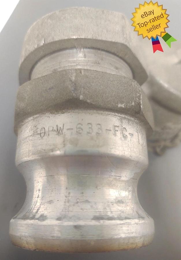 Used 🔥(QTY 8) 1-1/2" Kamlok OPW-633-FC-1.5 CAM Compression Half Coupling W/ Cap