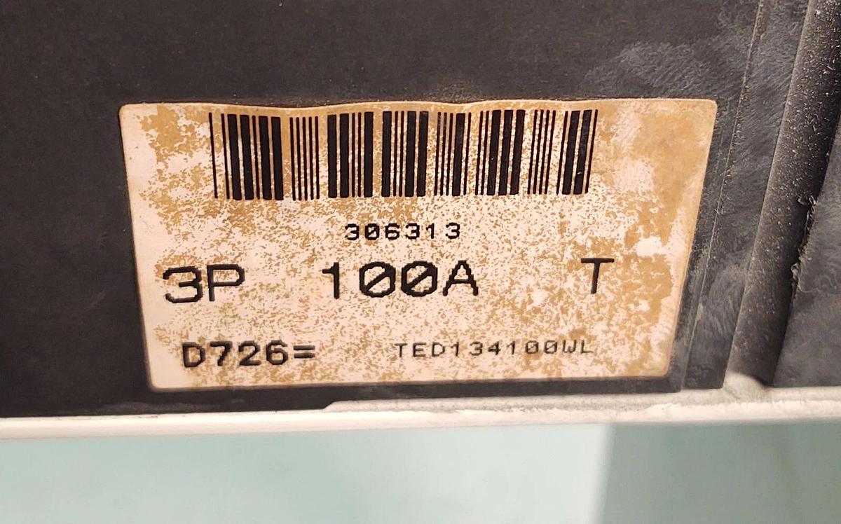 Used Mitsubishi MJII Molding Machine 100 Amp On Off Switch GE TED134100WL With Stand