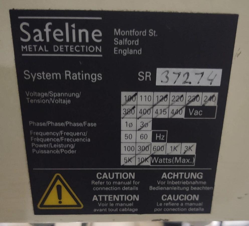 Used 🔥Safeline Gravity Feed Metal Detector Parts Only