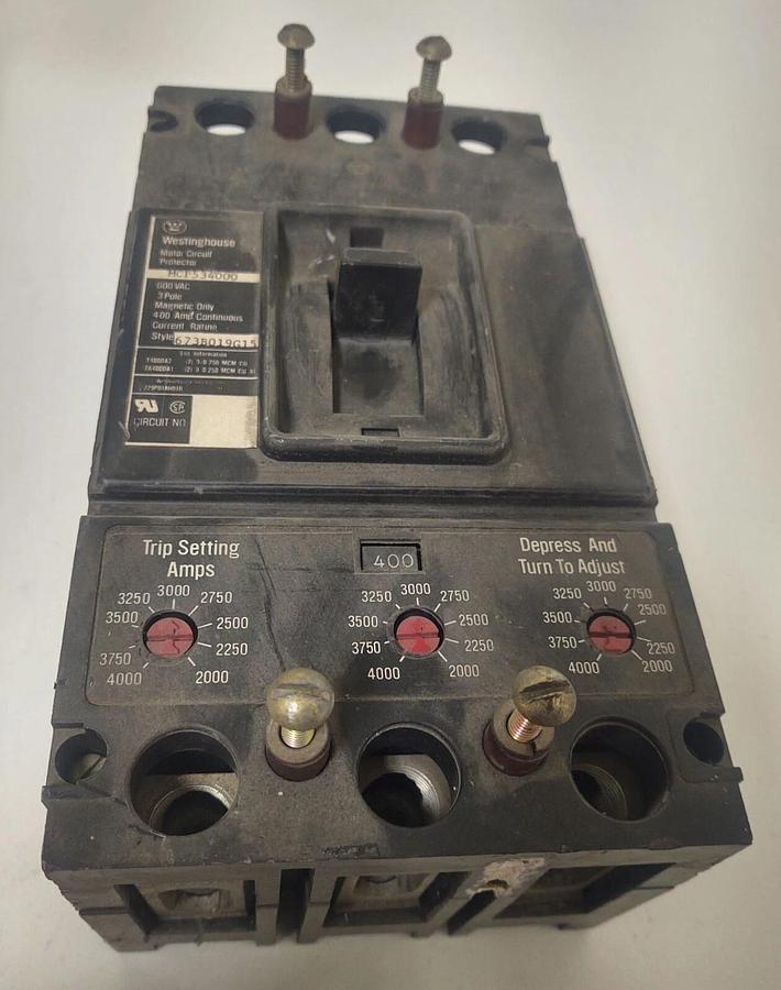 Used 🔥WESTINGHOUSE MCP534000 400A CIRCUIT BREAKER 600VAC 3-POLE MOTOR STARTER