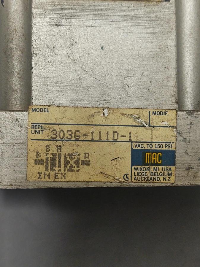 Used 🔥MAC Valves 303G-111D-1 Solenoid Valve 6.8W 120/60-110/50VAC OLD STOCK